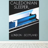 Toile Affiche de voyage Caledonian Sleeper Londres Ecoss (Insitu (Plancher de Bois))