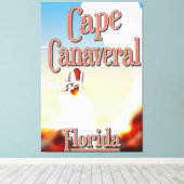 Toile affiche de voyage cap canaveral (Insitu (Plancher de Bois))