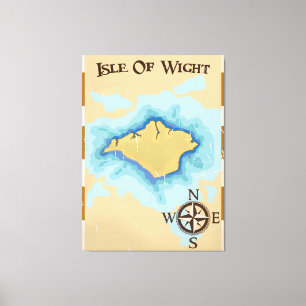Toile Affiche de voyage carte au trésor de l'île de Wigh