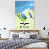 Toile Affiche de voyage carte de Brunei (Insitu(Chambre))