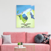 Toile Affiche de voyage carte de Brunei (Insitu(Salon))