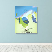 Toile Affiche de voyage carte de Brunei (Insitu (Plancher de Bois))