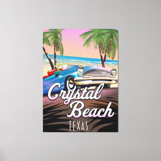 Toile Affiche de voyage Crystal Beach Texas (Recto)