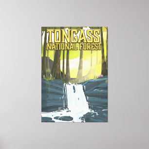 Toile Affiche de voyage dans la forêt nationale de Tonga