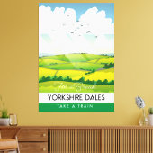 Toile Affiche de voyage dans les Yorkshire Dales. (Insitu(Salon))
