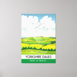 Toile Affiche de voyage dans les Yorkshire Dales.