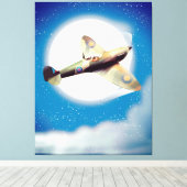 Toile affiche de voyage d'avion Spitfire (Insitu (Plancher de Bois))