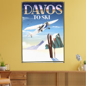 Toile Affiche de voyage Davos Suisse (Insitu(Salon))