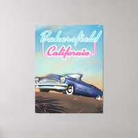 Affiche de voyage de Bakersfield en Californie