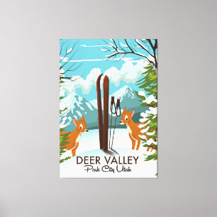 Toile Affiche de voyage de Deer Valley Park City Utah sk