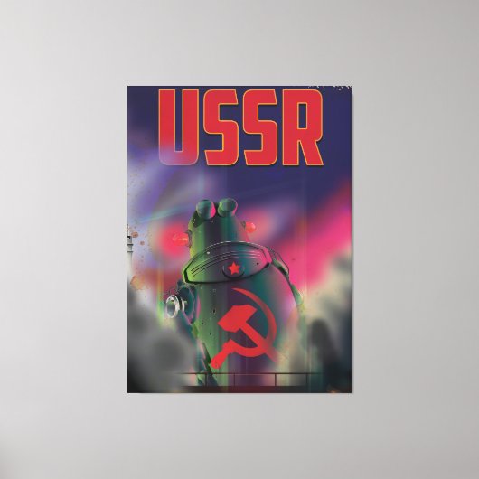 Toile Affiche de voyage de dessin animé de la Russie sov (Recto)