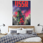 Toile Affiche de voyage de dessin animé de la Russie sov (Insitu(Chambre))