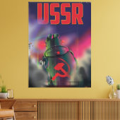 Toile Affiche de voyage de dessin animé de la Russie sov (Insitu(Salon))