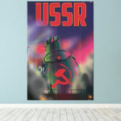 Toile Affiche de voyage de dessin animé de la Russie sov (Insitu (Plancher de Bois))