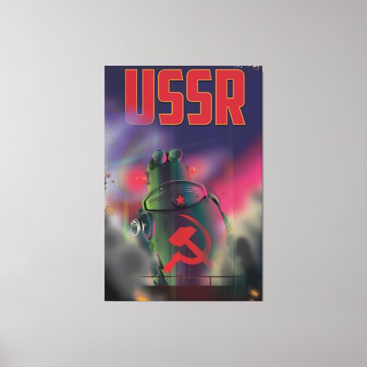 Toile Affiche de voyage de dessin animé de la Russie sov (Recto)