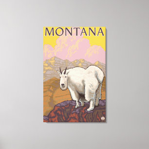 Toile Affiche de voyage de GoatMontanaVintage de