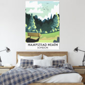 Toile Affiche de voyage de Hampstead Heath à Londres. (Insitu(Chambre))