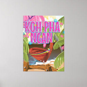 Toile Affiche de voyage de Koh Pha Ngan Thaïlande
