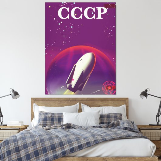Toile affiche de voyage de la course spatiale soviétique (Insitu(Chambre))
