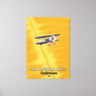 Toile Affiche de voyage de la faille de San Andreas Cali