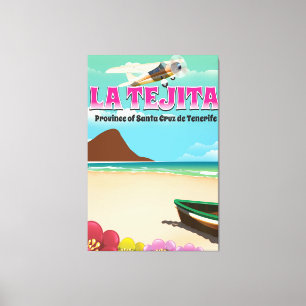 Toile Affiche de voyage de la plage de La Tejita Tenerif