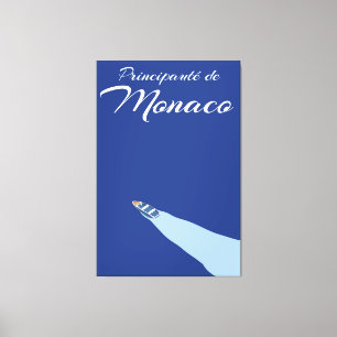 Toile Affiche de voyage de la Principauté de Monaco