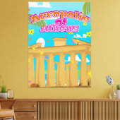 Toile Affiche de voyage de l'Acropole d'Athènes Grèce. (Insitu(Salon))
