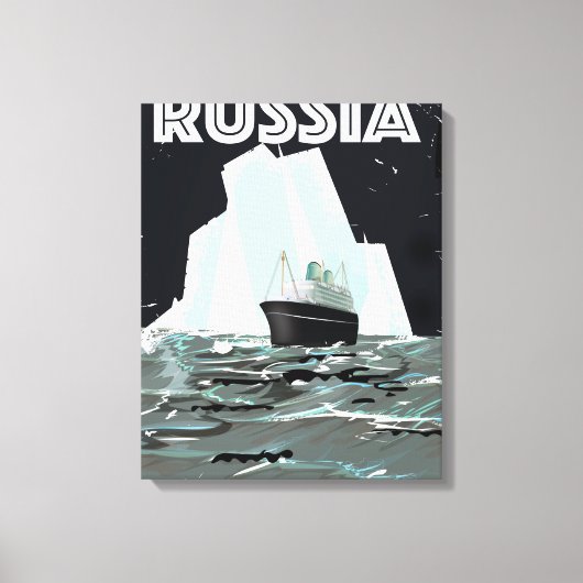 Toile Affiche de voyage de l'Arctique de la Russie sovié (Recto)