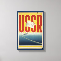 Affiche de voyage de l'URSS Vintage historique