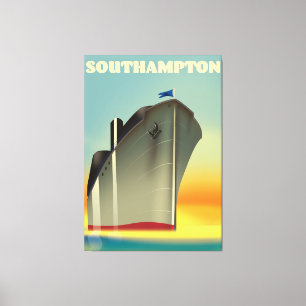 Toile Affiche de voyage de paquebot de Southampton