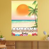 Toile Affiche de voyage de plage d'Antalya Turquie (Insitu(Salon))
