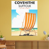 Toile Affiche de voyage de plage suffolée Covehithe (Insitu(Salon))