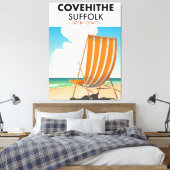 Toile Affiche de voyage de plage suffolée Covehithe (Insitu(Chambre))