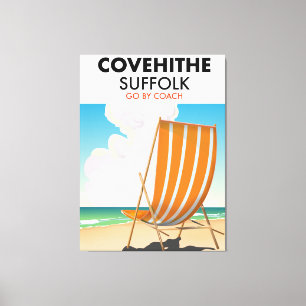 Toile Affiche de voyage de plage suffolée Covehithe