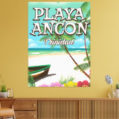Toile Affiche de voyage de Playa Ancón Trinidad (Insitu(Salon))