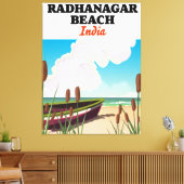 Toile Affiche de voyage de Radhanagar Beach Inde (Insitu(Salon))