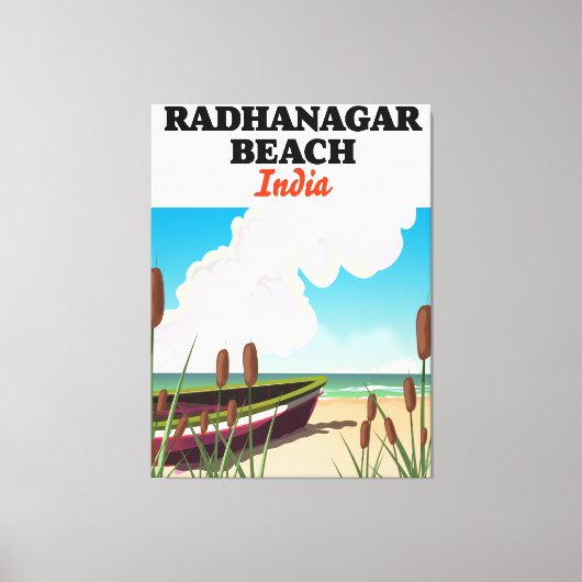 Toile Affiche de voyage de Radhanagar Beach Inde (Recto)