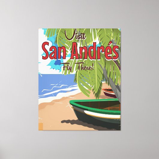 Toile Affiche de voyage de San Andrés (Recto)