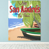 Toile Affiche de voyage de San Andrés (Insitu (Plancher de Bois))
