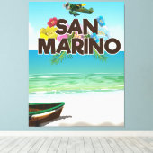 Toile Affiche de voyage de San Marino Beach (Insitu (Plancher de Bois))