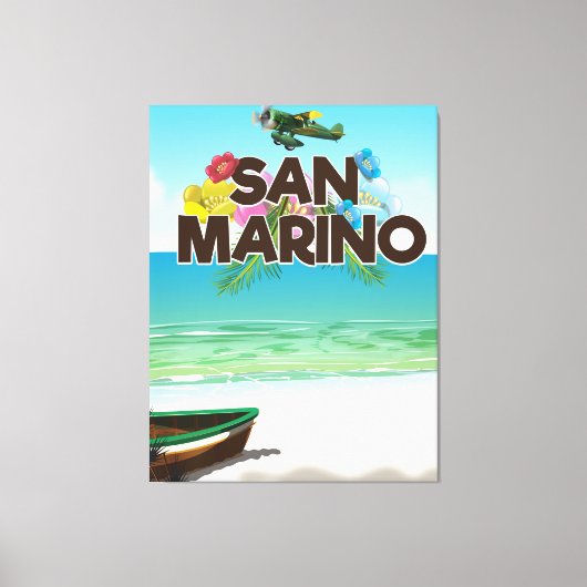 Toile Affiche de voyage de San Marino Beach (Recto)