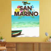 Toile Affiche de voyage de San Marino Beach (Insitu(Salon))
