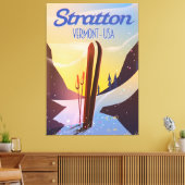 Toile Affiche de voyage de ski à Stratton Vermont (Insitu(Salon))