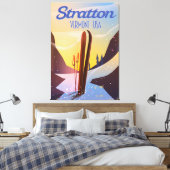 Toile Affiche de voyage de ski à Stratton Vermont (Insitu(Chambre))