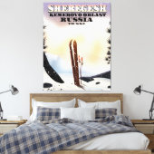 Toile Affiche de voyage de ski Sheregesh Russie. (Insitu(Chambre))