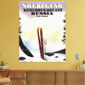Toile Affiche de voyage de ski Sheregesh Russie. (Insitu(Salon))