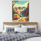 Toile Affiche de voyage de style rétro - Grand Canyon Ad (Insitu(Chambre))