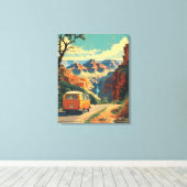Toile Affiche de voyage de style rétro - Grand Canyon Ad (Insitu (Plancher de Bois))