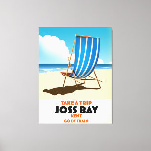 Toile Affiche de voyage de style vintage Joss Bay Kent.