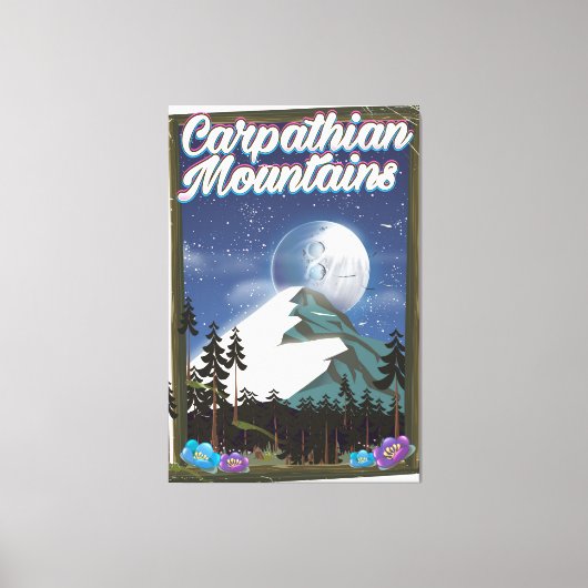 Toile Affiche de voyage des Carpates (Recto)